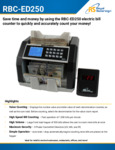 Royal Sovereign RBC-ED250 Bill Counter SellSheet