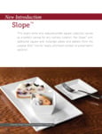 Slope Dinnerware Brochure ITI Slope Dinnerware Brochure ITI