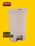 Rubbermaid 1883575 Streamline 13 Gallon Yellow Resin Step-On Rectangular Trash Can brochure
