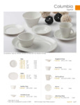 Tuxton - Columbia Eggshell Catalog page