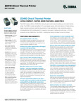 Zebra ZD410 Brochure Zebra ZD410 Brochure