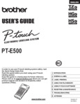 Brother P-Touch Edge Industrial Handheld Labeling Tool PTE500 Manual