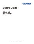 Brother TD4410D, TD4410DN Label Printer User Guide Manual
