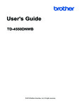 Brother TD4550DNW Label Printer User Guide Manual