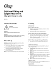 Bulkhead Fitting and Spigot Attachment Use and Care Guide Bulkhead Fitting and Spigot Attachment Use and Care Guide