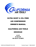 California Air Tools 20040CAD Air Compressor Manual California Air Tools 20040CAD Air Compressor Manual