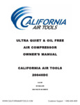 California Air Tools 20040DC Air Compressor Owner's Manual