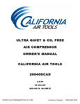 California Air Tools 20040DCAD Air Compressor Owner's Manual