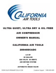 California Air Tools 20040DCADC Air Compressor Manual