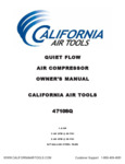 California Air Tools 4710SQ Owner's Manual