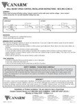 Canarm MC5, MC10, MC15 Installation Instructions Canarm MC5, MC10, MC15 Installation Instructions