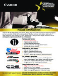 Canon Service Sheet Canon Service Sheet