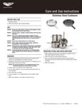 Vollrath Stainless Steel Care Instructions