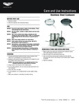 Vollrath SS Instructions Vollrath SS Instructions