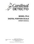 Cardinal Detecto PS-4 Digital Scale Manual Cardinal Detecto PS-4 Digital Scale Manual