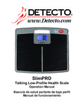 Cardinal Detecto SlimPRO updated 600 lb. Manual Cardinal Detecto SlimPRO updated 600 lb. Manual