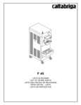 CATTABRIGA F45 Parts Manual