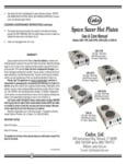 Space Saver Hot Plates Manual Space Saver Hot Plates Manual
