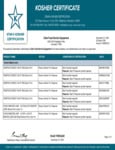 CFSE Liners Kosher Certificate