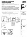 Chicago Faucet Single Control Lavatory Faucet Installation Instructions Chicago Faucet Single Control Lavatory Faucet Installation Instructions