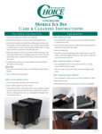 Choice 176ICBN125BK Mobile Ice Bin Cleaning & Care Instructions Choice 176ICBN125BK Mobile Ice Bin Cleaning & Care Instructions