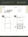 Church Chairs Instruction Sheets