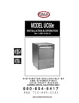 CMA DishMachines UC-50e Manual CMA DishMachines UC-50e Manual