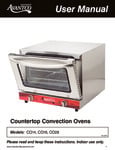 Avantco Countertop Convection Oven Operation / Parts Manual