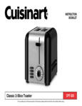 Conair Cuisinart CPT-160WH 2 Slice Stainless Steel Compact Toaster - 120V,  1800W