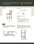 Crossback Barstool Wood Assembly Instruction Sheet Crossback Barstool Wood Assembly Instruction Sheet