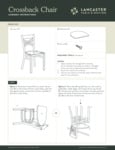 Crossback Chair Wood Assembly Instruction Sheet