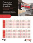 Countertop Manual Gas Griddles - Elevation Chart