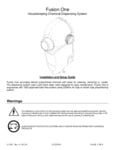 Dema Fusion One Chemical Dispenser Instructions