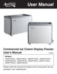Avantco DFF/DFC Ice Cream Display User Manual Avantco DFF/DFC Ice Cream Display User Manual