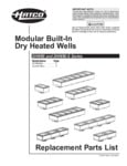 Hatco DHWBI Replacement Parts List