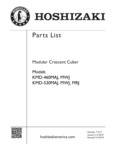 Hoshizaki KMD-530 Parts List