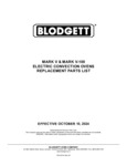 Blodgett_MarkV100_ConvectionOven_PartsList Blodgett_MarkV100_ConvectionOven_PartsList