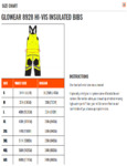 Ergodyne Glowear 8928 HI-VIS Insulated Bibs Sizing Chart Ergodyne Glowear 8928 HI-VIS Insulated Bibs Sizing Chart
