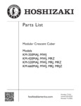 Hoshizaki Parts list - KM-350_420_520_660_M_J(Z) Hoshizaki Parts list - KM-350_420_520_660_M_J(Z)