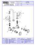 Chicago Faucets 631-ABCP 2.2 GPM Wall-Mounted Faucet with Adjustable Centers and 3 1/2" Rigid / Swing Gooseneck Spout parts Chicago Faucets 631-ABCP 2.2 GPM Wall-Mounted Faucet with Adjustable Centers and 3 1/2" Rigid / Swing Gooseneck Spout parts