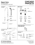 Chicago Faucets 526-919SLXKCABCP Deck-Mounted Pre-Rinse Faucet with 4" Fixed Centers parts diagram