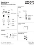 Chicago Faucets 895-L12E35ABCP Deck-Mounted Faucet with 4" Centers and 12" L-Type Swing Spout parts Chicago Faucets 895-L12E35ABCP Deck-Mounted Faucet with 4" Centers and 12" L-Type Swing Spout parts