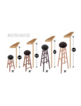 Wood Stool Height Sizes Diagram