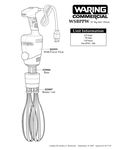 Waring Immersion Blender w/ Whisk Parts Diagram Waring Immersion Blender w/ Whisk Parts Diagram