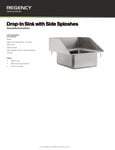 Drop In Sink with Side Splashes Assembly Instructions