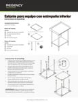 Regency Equipment Stand with Undershelf Assembly Instructions Spanish