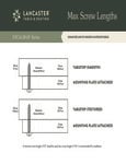 Max Screw Lengths