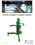 RAPTOR -HARRIER ATTCHMENT F88576B4 Manual RAPTOR -HARRIER ATTCHMENT F88576B4 Manual