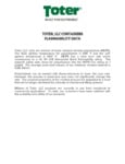 Toter Flammability Document Toter Flammability Document