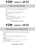 FOH Acrylic Care and Use FOH Acrylic Care and Use